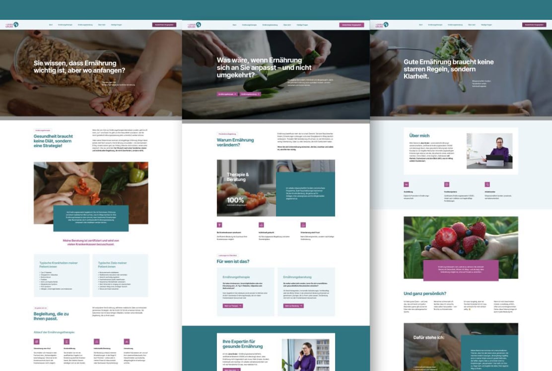 Screendesign für Tina Mai